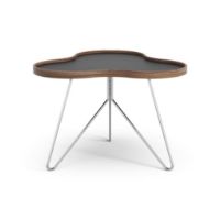 Billede af Swedese Flower Sofabord 66x62x45 cm - Valnød/Sort Laminat/Krom