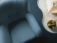 Billede af Swedese Flower Mono Sofabord 66x62x45 cm - Hvidlakeret Ask/Hvid Stål