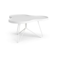 Billede af Swedese Flower Mono Sofabord 66x62x39 cm - Hvidlakeret Ask/Hvid Stål