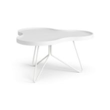 Billede af Swedese Flower Mono Sofabord 66x62x39 cm - Hvidlakeret Ask/Hvid Stål