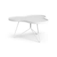 Billede af Swedese Flower Mono Sofabord 66x62x39 cm - Hvidlakeret Ask/Hvid Stål