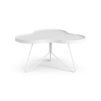 Billede af Swedese Flower Mono Sofabord 66x62x39 cm - Hvidlakeret Ask/Hvid Stål