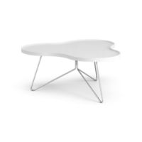 Billede af Swedese Flower Mono Sofabord 90x84x39 cm - Hvidlakeret Ask/Krom