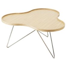 Billede af Swedese Flower Mono Sofabord 66x62x39 cm - Eg Natur Lak/Krom