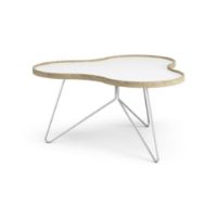 Billede af Swedese Flower Sofabord 90x84x45 cm - Eg/Hvid Laminat/Krom  