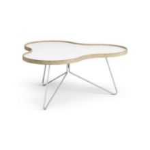 Billede af Swedese Flower Sofabord 90x84x39 cm - Eg/Hvid Laminat/Krom