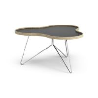 Billede af Swedese Flower Sofabord 90x84x45 cm - Eg/Sort Laminat/Krom