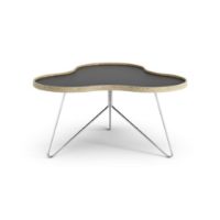 Billede af Swedese Flower Sofabord 90x84x45 cm - Eg/Sort Laminat/Krom