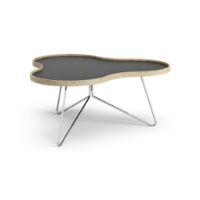 Billede af Swedese Flower Sofabord 90x84x39 cm - Eg/Sort Laminat/Krom