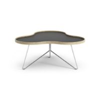 Billede af Swedese Flower Sofabord 90x84x39 cm - Eg/Sort Laminat/Krom