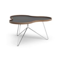 Billede af Swedese Flower Sofabord 90x84x45 cm - Valnød/Sort Laminat/Krom 