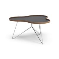 Billede af Swedese Flower Sofabord 90x84x45 cm - Valnød/Sort Laminat/Krom 