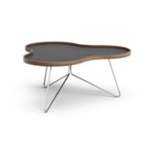 Billede af Swedese Flower Sofabord 90x84x39 cm - Valnød/Sort Laminat/Krom 