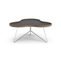 Billede af Swedese Flower Sofabord 90x84x39 cm - Valnød/Sort Laminat/Krom 