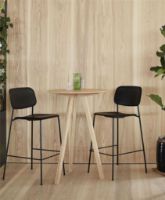 Billede af HAY Soft Edge P10 Bar Stool High SH: 75 cm - Black Powder Coated Steel/Black