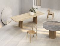Billede af Vipp 494 Cabin Round Table Ø: 130 cm - Dark Oak / Grey Marble 