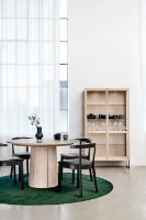 Billede af Skovby SM452 Vitrineskab 100x162 cm - Hvidolieret Eg / Cremehvid