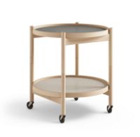 Billede af Brdr. Krüger Bølling Bakkebord m. 2 bakker Ø: 50 cm - Olieret Bøg/Lysegrå og Grå