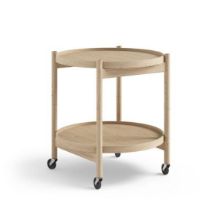 Billede af Brdr. Krüger Bølling Bakkebord m. 2 bakker Ø: 50 cm - Ubehandlet Eg/Finér