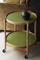 Billede af Brdr. Krüger Bølling Bakkebord m. 2 bakker Ø: 50 cm - Sortmalet Eg/Grøn og Mørkegrøn