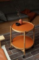 Billede af Brdr. Krüger Bølling Bakkebord m. 2 bakker Ø: 50 cm - Sortmalet Eg/Cognac og Sort