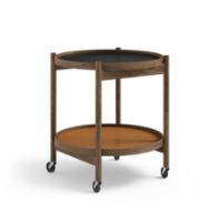 Billede af Brdr. Krüger Bølling Bakkebord m. 2 bakker Ø: 50 cm - Røget Eg Olieret/Cognac og Sort