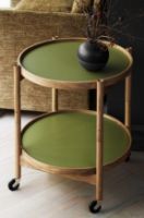 Billede af Brdr. Krüger Bølling Bakkebord m. 2 bakker Ø: 50 cm - Olieret Valnød/Leaf 