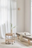 Billede af Brdr. Krüger Bølling Bakkebord m. 2 bakker Ø: 60 cm - Ubehandlet Bøg/Beige og Brun