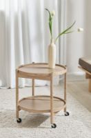 Billede af Brdr. Krüger Bølling Bakkebord m. 2 bakker Ø: 60 cm - Olieret Bøg/Beige og Brun