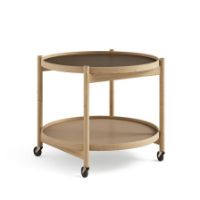 Billede af Brdr. Krüger Bølling Bakkebord m. 2 bakker Ø: 60 cm - Olieret Eg/Beige og Brun