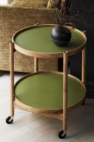 Billede af Brdr. Krüger Bølling Bakkebord m. 2 bakker Ø: 60 cm - Olieret Eg/Grøn og Mørkegrøn