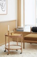 Billede af Brdr. Krüger Bølling Bakkebord m. 2 bakker Ø: 60 cm - Olieret Eg/Gul og Creme