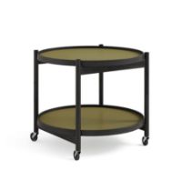 Billede af Brdr. Krüger Bølling Bakkebord m. 2 bakker Ø: 60 cm - Sortmalet Eg/Grøn og Mørkegrøn