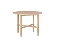 Billede af Haslev Opus Rundt Sofabord Ø: 90 cm - Hvidolieret Eg 