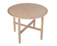 Billede af Haslev Opus Rundt Sofabord Ø: 90 cm - Hvidolieret Eg 