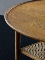 Billede af Haslev Athene 01 Sofabord 60x150 cm - Hvidolieret Eg/Fransk Flet