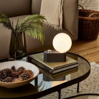 Billede af Tala Alumina Table/Wall Lamp with Sphere IV Bulb EU H: 24 cm - Charcoal Black   OUTLET