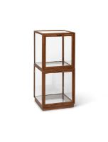 Billede af Ferm Living Miru Glass Montre 40x40 cm - Dark Stained Oak 