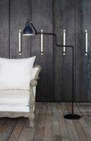 Billede af DCW Editions Lampe Gras N411 Gulvlampe Rund H: 121cm - Sort/Blå