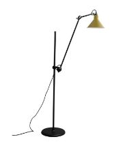 Billede af DCW Editions Lampe Gras N215 Gulvlampe Konisk H: 135cm - Sort/Gul