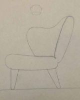 Billede af Audo Copenhagen Ingeborg Loungestol m. Fodskammel SH: 40 cm - Sheepskin Sahara/Dark Stained Oak KAMPAGNETILBUD 