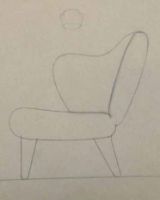 Billede af Audo Copenhagen Ingeborg Loungestol m. Fodskammel SH: 40 cm - Sheepskin Moonlight/Røget Eg