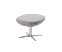 Billede af Søren Lund SL 407 Skammel H: 41 cm - Main Line Flax 02 Grå/Satinkrom