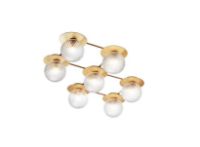 Billede af Nuura Liila 7 Væg-/loftlampe 94x55cm - Nordic Gold/Optic Clear OUTLET