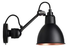 Billede af DCW Editions Lampe Gras N304SW Væglampe Rund m. Afbryder H: 14cm - Sort/Sort/Kobber