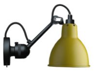 Billede af DCW Editions Lampe Gras N304SW Væglampe Rund m. Afbryder H: 14cm - Sort/Gul
