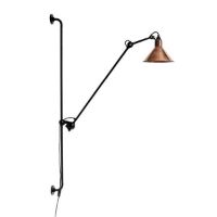 Billede af DCW Editions Lampe Gras N214 Væglampe Konisk H: 120cm - Sort/Rå Kobber