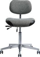 Billede af Vermund VL66 Kontorstol  - Krom/Hallingdal Sort Hvid