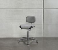 Billede af Vermund VL66 Kontorstol  - Krom/Hallingdal Sort Hvid