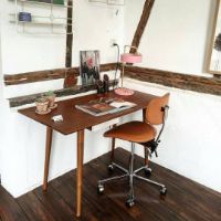 Billede af Vermund VL66 Kontorstol  - Krom/Ultra Læder Brandy 